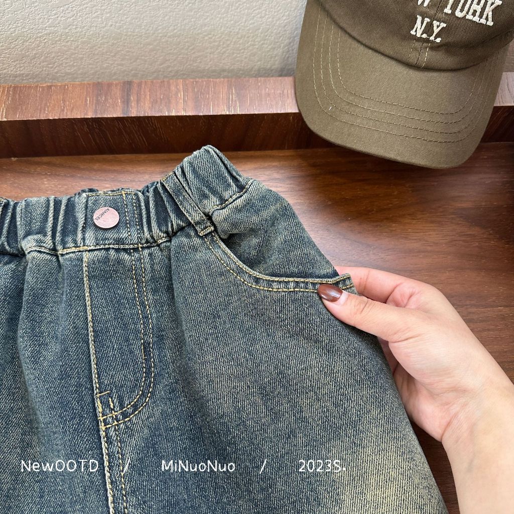 Quần bò cho bé trai Quảng Châu Sukun Quần jeans trẻ em kunkid