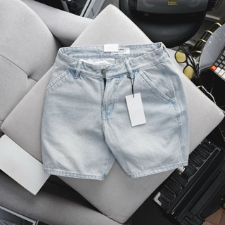 Quần short jean nam túi kiểu xéo form rộng trên gối thời trang xuất khẩu chất xịn