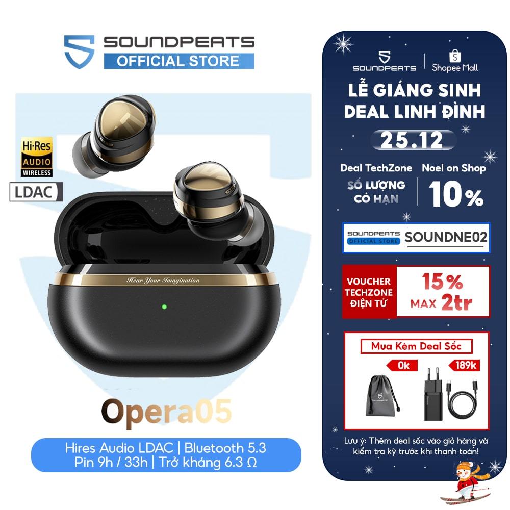 Tai Nghe True Wireless SoundPEATS Opera 05 LDAC Hires Audio Bluetooth 5.3 (6.3 Ω)