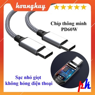 Cáp sạc nhanh Type C PD60W 1.5 mét, 2 mét