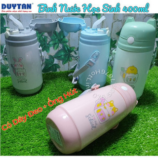 🌱Duy Tân Store - Bình nước học sinh Màu Pastel 400ml ( có ống hút ) - Nhựa Duy Tân🌱
