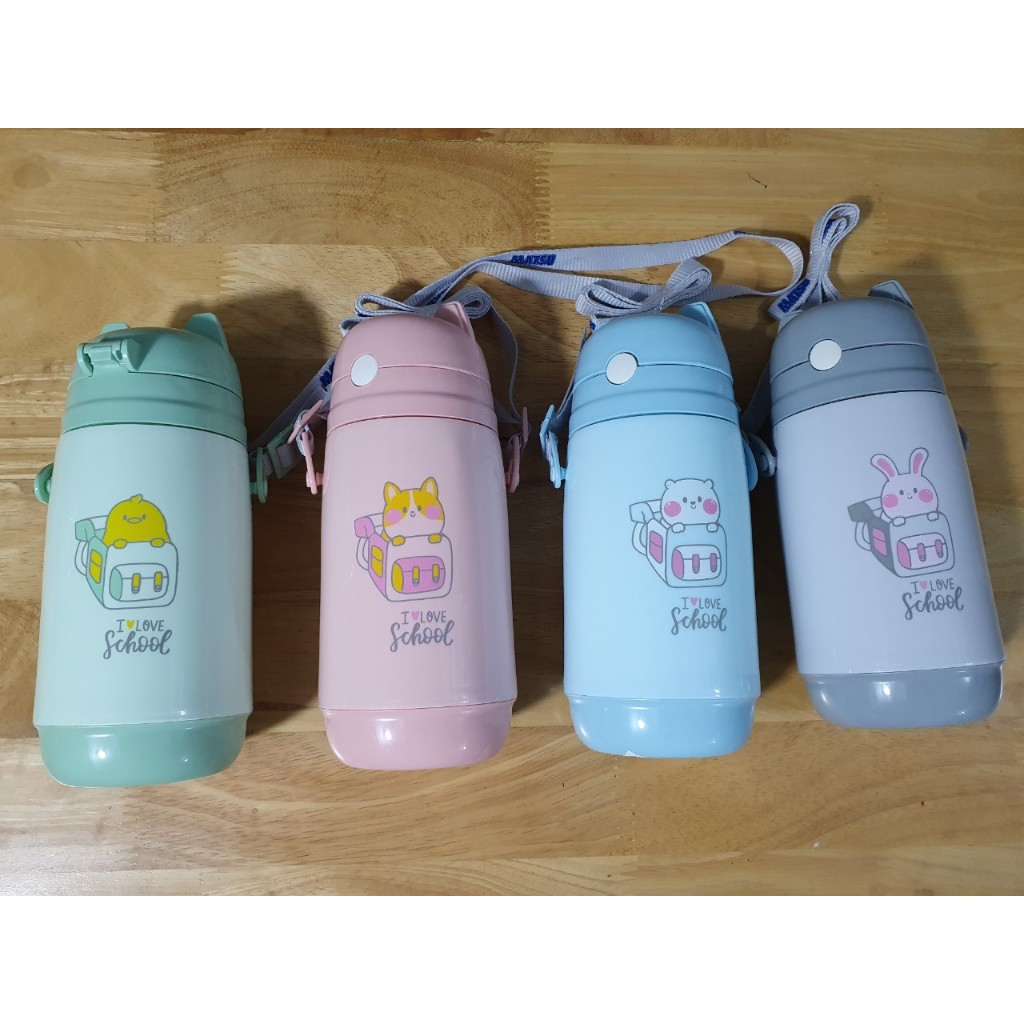 🚀TBA SHOP🚀Bình nước học sinh Matsu Có Ống Hút ,Bình nước cho bé đi học Nhựa Duy Tân