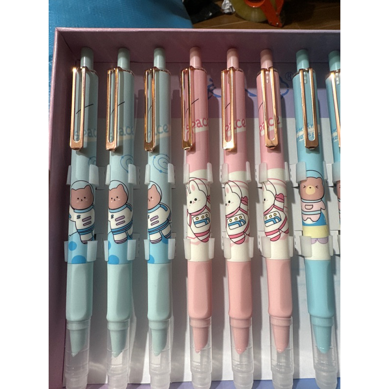 Hộp 12 cây bút máy bấm tẩy được 5019