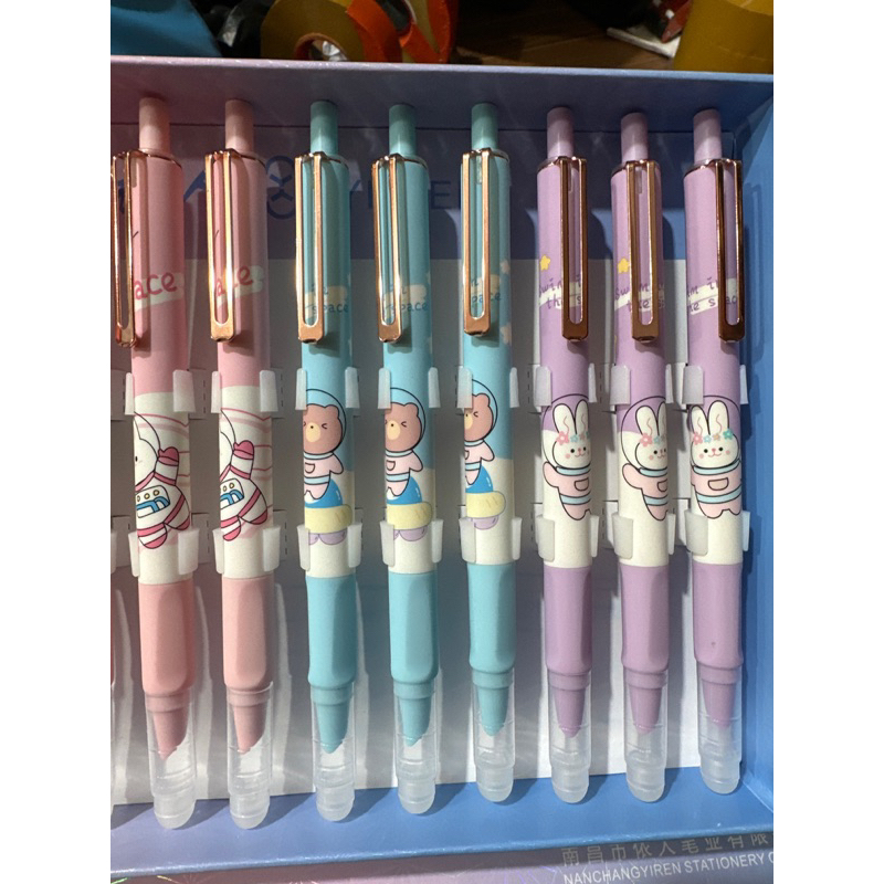 Hộp 12 cây bút máy bấm tẩy được 5019