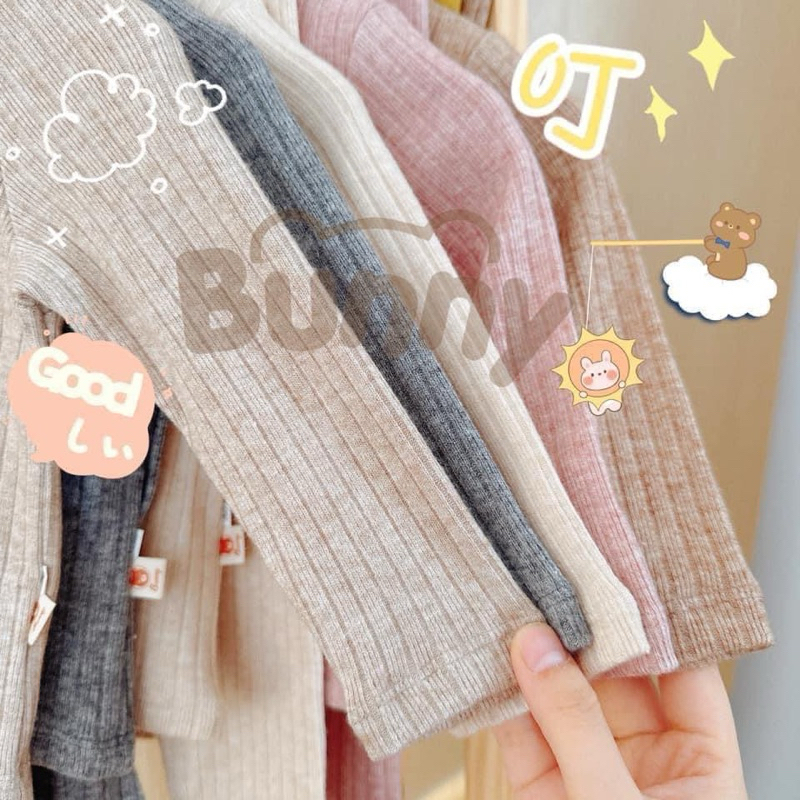 Mẫu sơ sinh nỉ lông cài chéo cúc bấm