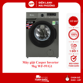 Máy giặt Casper Inverter 9 kg WF-9VG1 - Hàng chính hãng (Bảo hành 24 tháng)