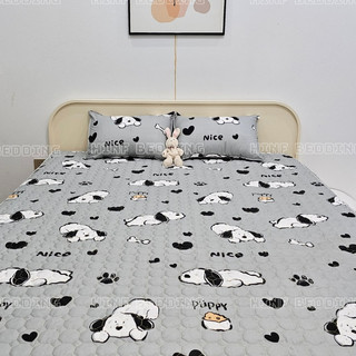 Bộ Ga Chun Trần bông xơ đậu lành vải cotton poly 3 lớp dày dặn nhiều màu sắc đủ size