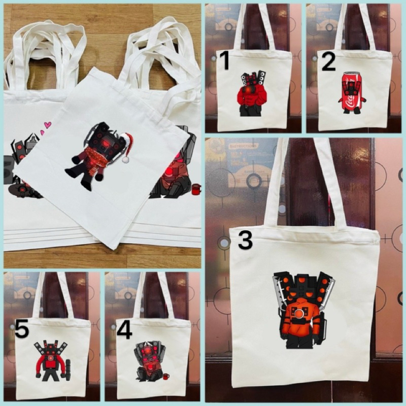 Túi tote titan speakerman skibidi toilet / Túi hình titan speakerman game skibidi toilet