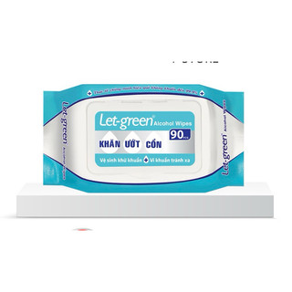 Combo 06 gói khăn ướt cồn Let-green 90 miếng