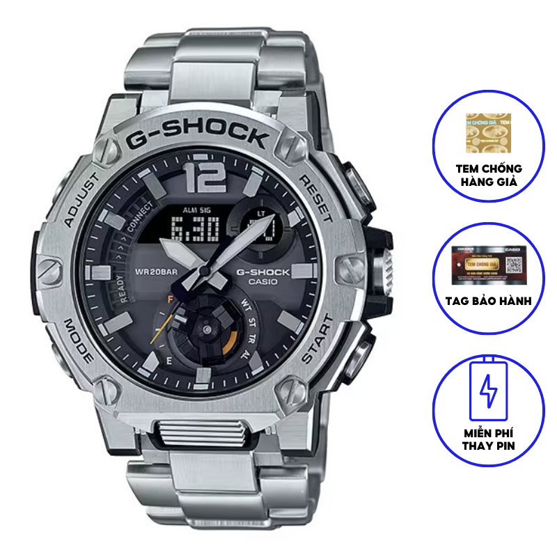 Đồng Hồ Casio Nam Dây Thép Không Ghỉ GSHOCK GST-B300E-5AER Chính Hãng