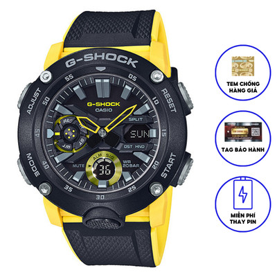 Đồng Hồ Casio Nam Dây Nhựa GSHOCK GA-2000-1A9DR Chính Hãng