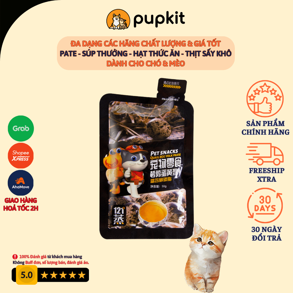 Sốt trứng cút Pet Snacks dinh dưỡng gói 50g