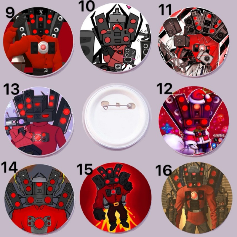 Khuy cài áo pin cài áo titan speakerman skibidi toilet / huy hiêu titan speakerman game skibidi toilet