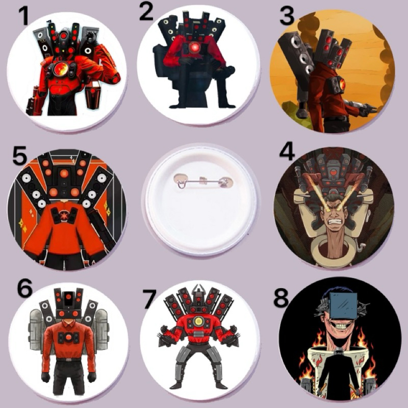 Khuy cài áo pin cài áo titan speakerman skibidi toilet / huy hiêu titan speakerman game skibidi toilet