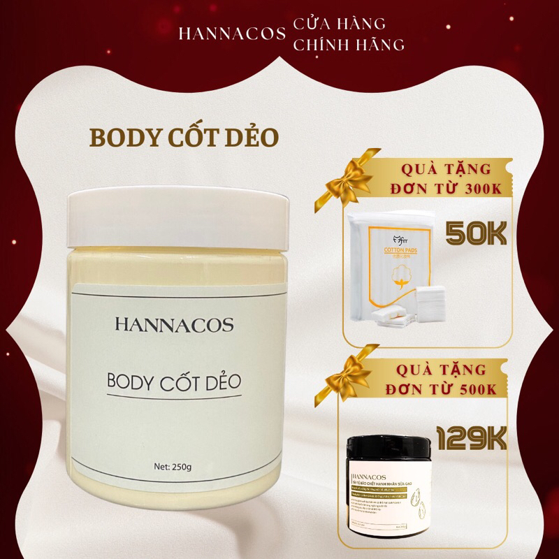 Kem Body Cốt Dẻo Trắng Da Hannacos 100g