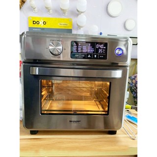 Lò nướng chiên không dầu homely SHARP 23L Tiếng Việt Màn Hình Cảm Ứng 16Chế Độ Lập Trình Sẵn BH 12T