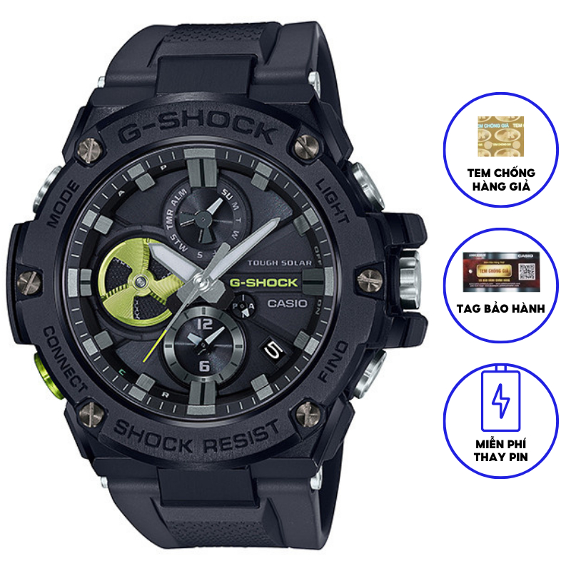 Đồng Hồ Casio Nam Dây Nhựa GSHOCK GST-B100B-1A3DR Chính Hãng