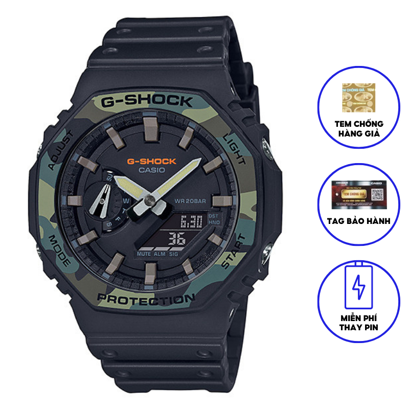 Đồng Hồ Casio Nam Dây Nhựa GSHOCK GA-2100SU-1A Chính Hãng