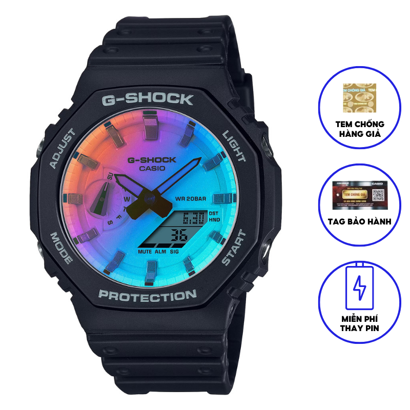 Đồng Hồ Casio Nam Dây Nhựa Chính Hãng GSHOCK GA-2100SR-1A