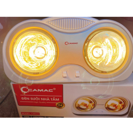 Đèn Sưởi Nhà Tắm CAMAC 2 Bóng và 3 Bóng -, Chế Độ Chống Loá, An Toàn Không Đốt Cháy Oxy,đèn sưởi mini, máy sưởi (BH 12T)