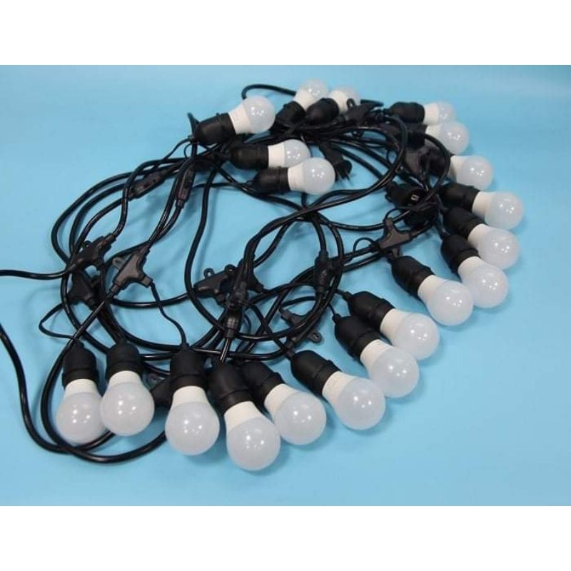 DÂY ĐÈN BÓNG CHANH lắp Chuôi e27 ngoài trời sẵn bóng 3W