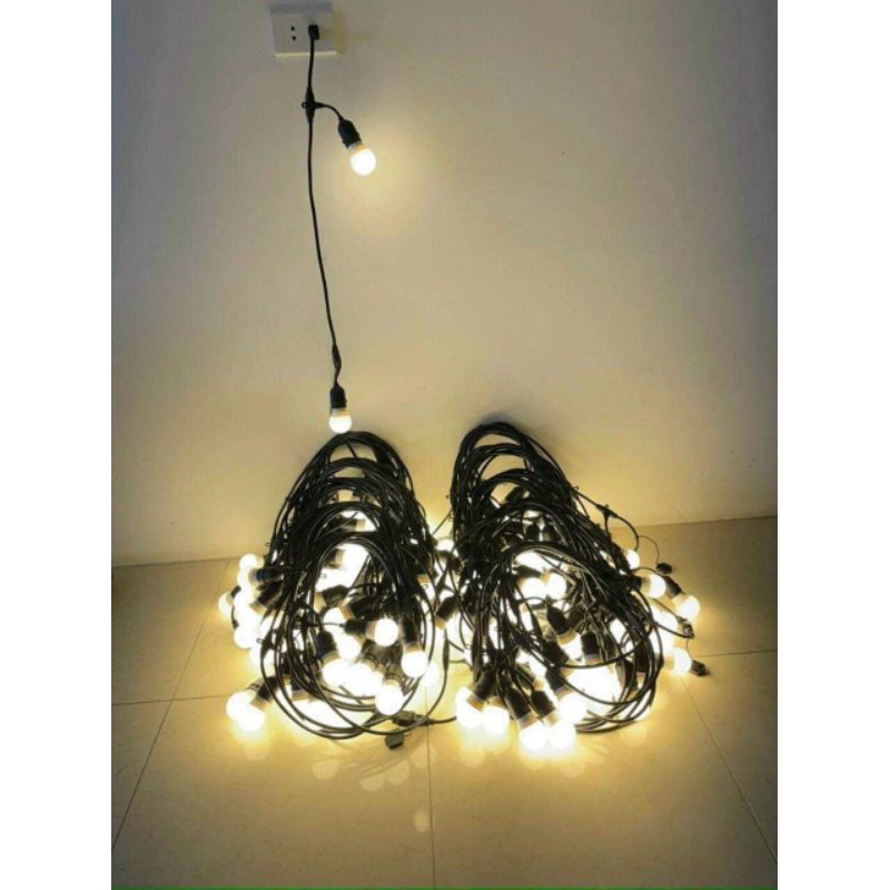 DÂY ĐÈN BÓNG CHANH lắp Chuôi e27 ngoài trời sẵn bóng 3W