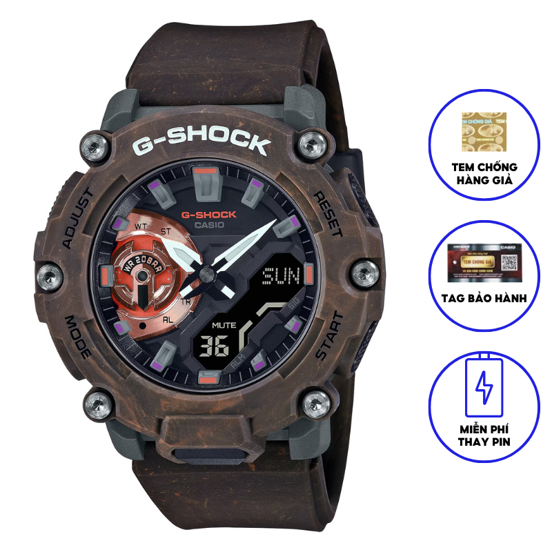 Đồng Hồ Casio Nam Dây Nhựa GSHOCK GA-2200MFR-5A Chính Hãng