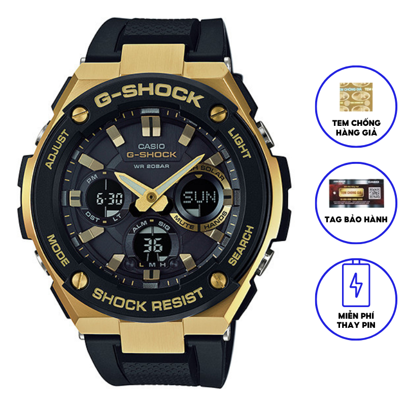 Đồng Hồ Casio Nam Dây Nhựa GSHOCK GST-S100G-1ADR Chính Hãng