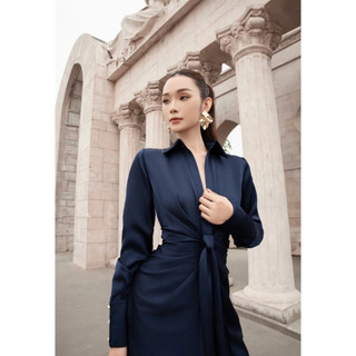 Đầm sơ mi lụa Gemma - aurore cloth