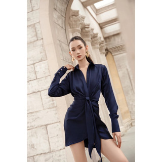 Đầm sơ mi lụa Gemma - aurore cloth