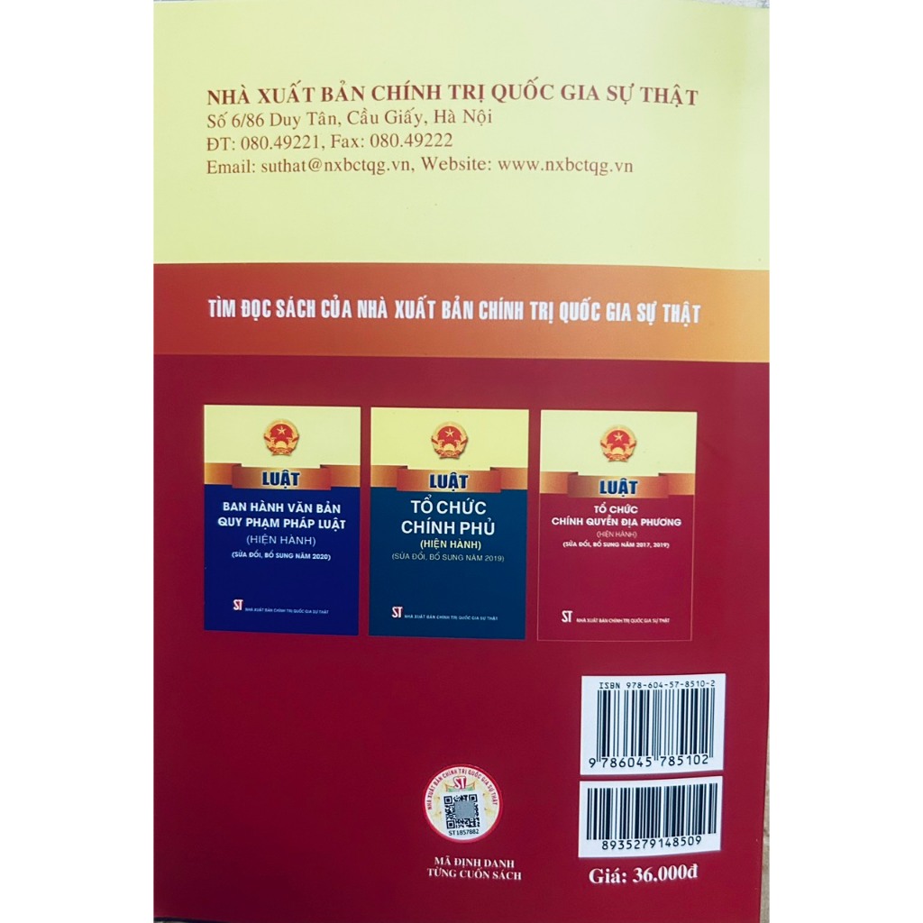Sách -  Luật Tổ Chức Quốc Hội