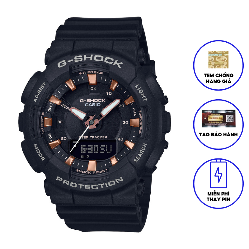 Đồng Hồ Casio Nam Dây Nhựa GSHOCK GMA-S130PA-1ADR Chính Hãng