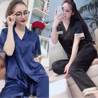 Đồ bộ lụa satin phối ren bigsize 3 size 45-100kg