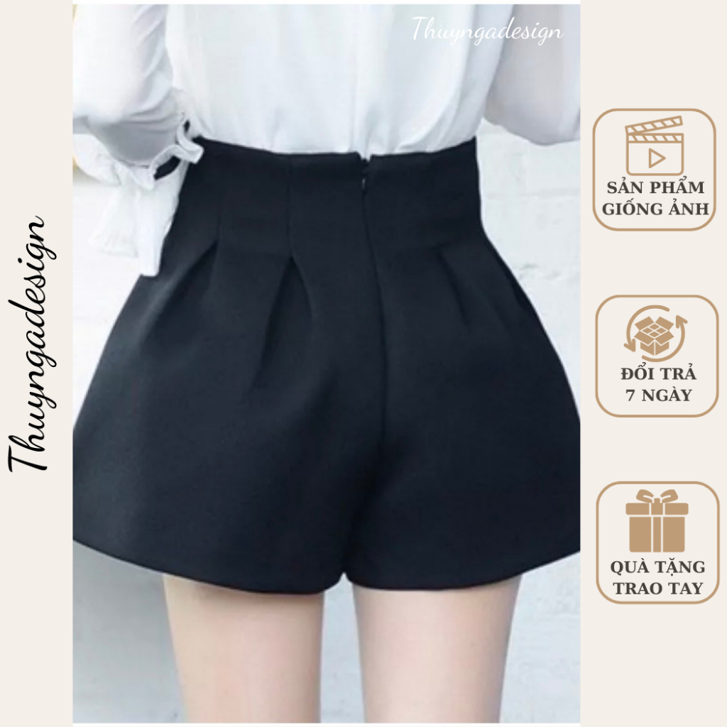 Quần Sooc Phồng Chất Vân dày dặn đứng form hàng Qc