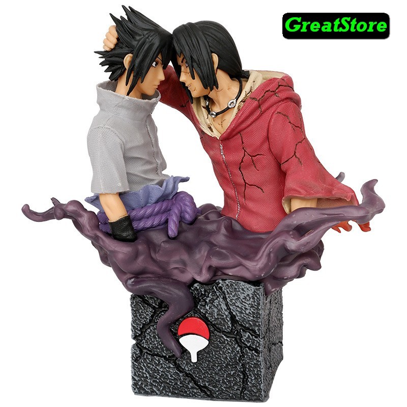Mô hình Naruto Uchiha Sasuke và Uchiha Itachi bán thân Figure 17.5 cm