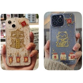 [ ỐP TếT ] Ốp Lưng Mèo Thần Tài và Sư Tử Thần Tài dành cho iP 11 đến 15 Pro Max