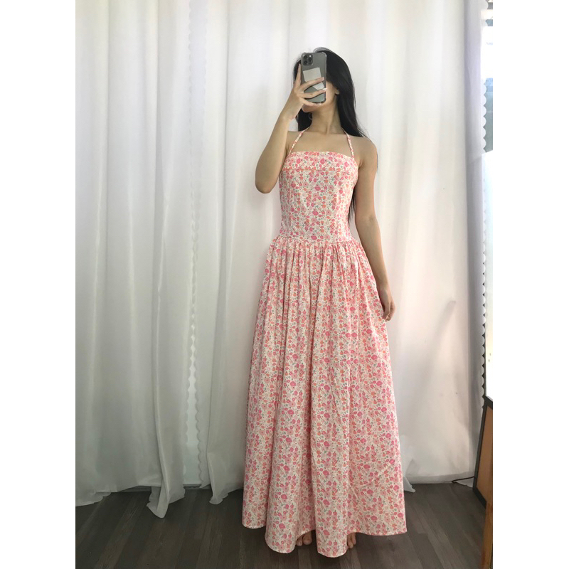 Selina dress Váy dài đi tiệc váy dài cho nữ summer flower dress dáng dài
