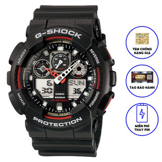 Đồng hồ Casio nam dây nhựa GSHOCK GA-100-1A4 Chính hãng