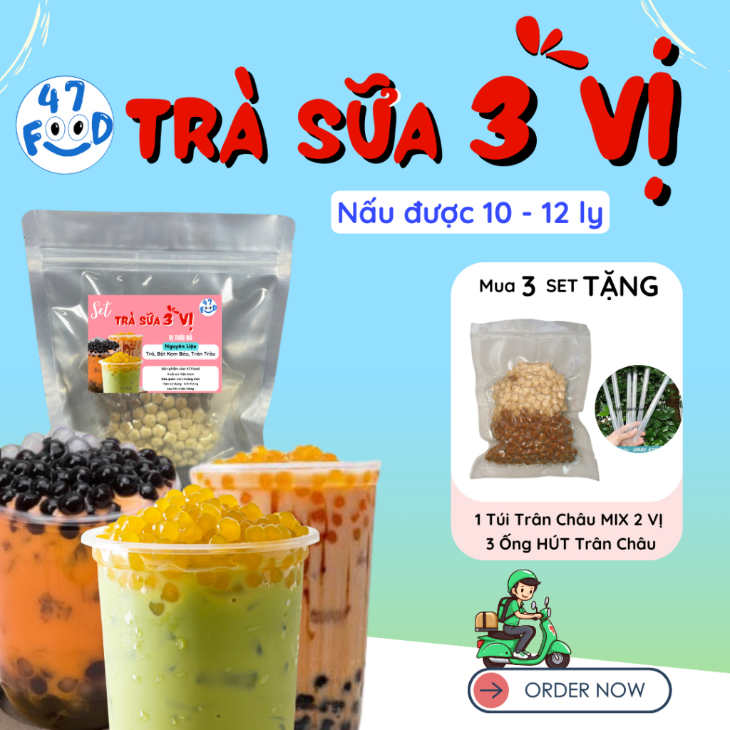 Trà Sữa Có 3 Vị Nấu Được 10-12 Ly 47 Food