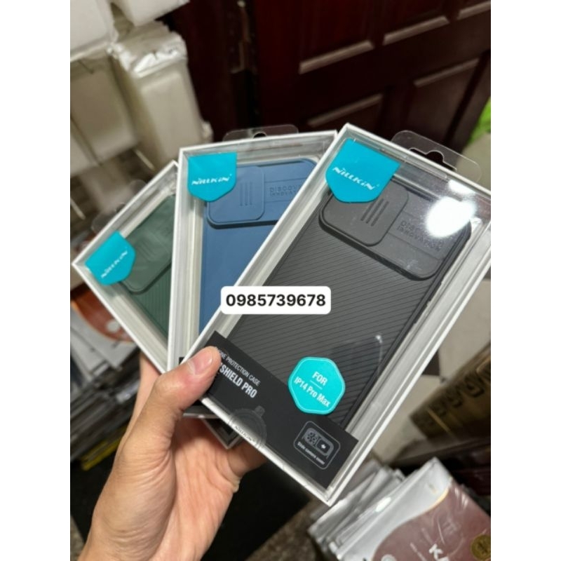 Ốp lưng bảo vệ camera Nillkin CamShield Pro cho iphone 14 pro max,14 pro nắp trượt che camera