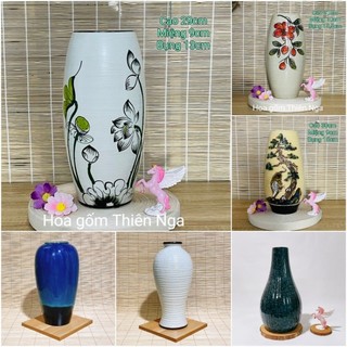 Lọ hoa  gốm men hỏa biến Bát Tràng - cao từ  28 - 35cm cắm lựu, mai đào tết