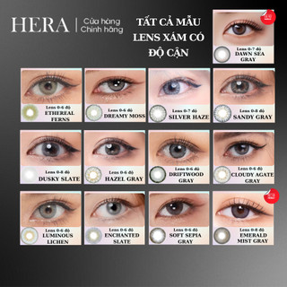 Kính Áp Tròng Hera Màu Xám Tổng Hợp Các Mẫu Lens Mắt Màu Gray Có Độ Cận 0 - 7