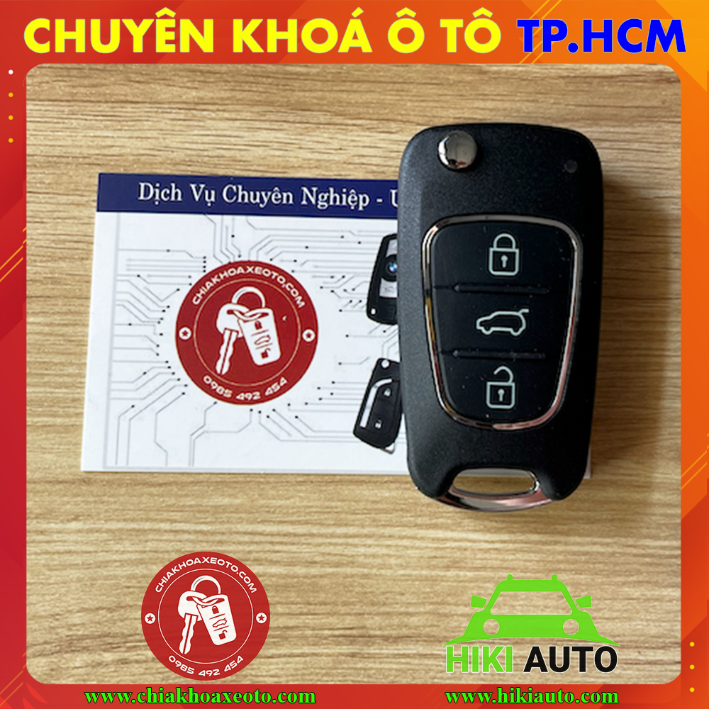 Chìa khoá remote gập Ford Everest 2007-2015, Chìa khoá gập tiện lợi và tặng móc khoá siều bền
