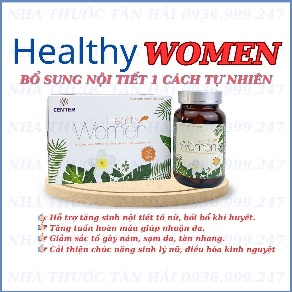 Viên uống Healthy Women giúp bổ sung nội tiết tố nữ, hộp 50 viên