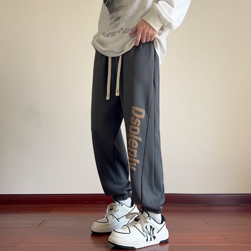 Quần Jogger Ống Rộng FKZ Unisex In Nổi DSDLENLY Quần Dài Bo Gấu Chất Liệu Nỉ Trơn Dày Dặn