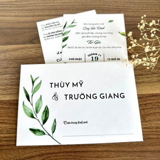 Thiệp mời đám cưới/ đám hỏi thiết kế đơn giản hiện đại