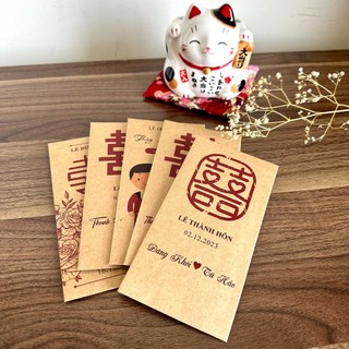 Bao lì xì in tên dâu rể theo yêu cầu - Lì xì bưng quả - Lì xì bưng tráp - Lì xì trao duyên phong cách Việt Nam