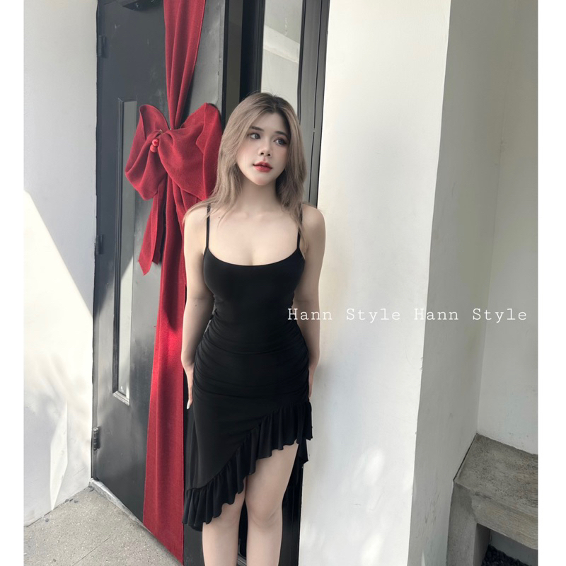 ĐẦM 2 DÂY XẺ CAO VIỀN BÈO ÔM BODY