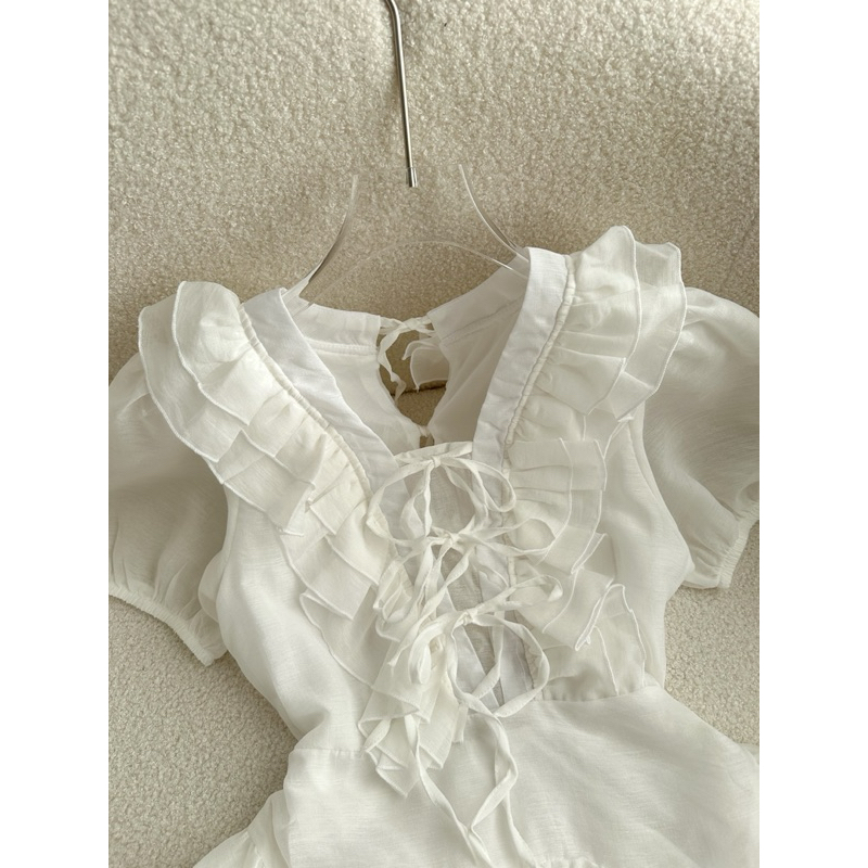 Đầm voan viền bèo 3 màu ANNA - Katina