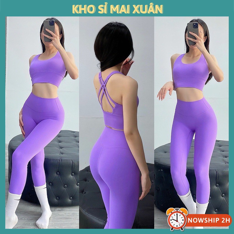 Set Bộ Tập Gym-Yoga,Áo Bra Mút Đúc hàng Qccc-Kho Sỉ Mai Xuân
